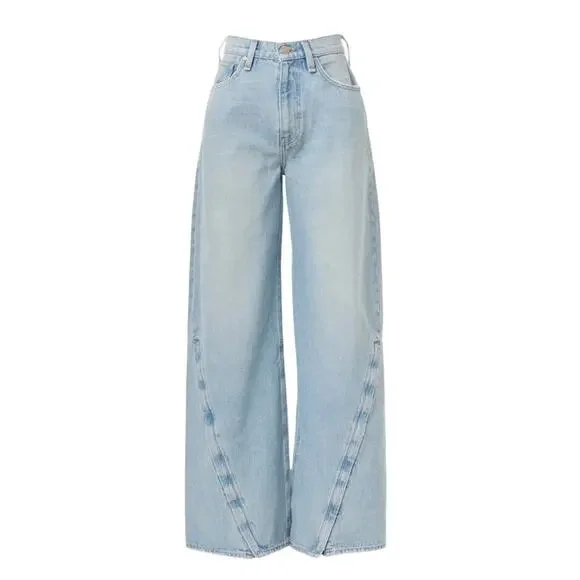 Hudson James MSI Wide Leg Jeans Denim SIZE 27 Light Wash Zipper High Rise $265 - Picture 3 of 12